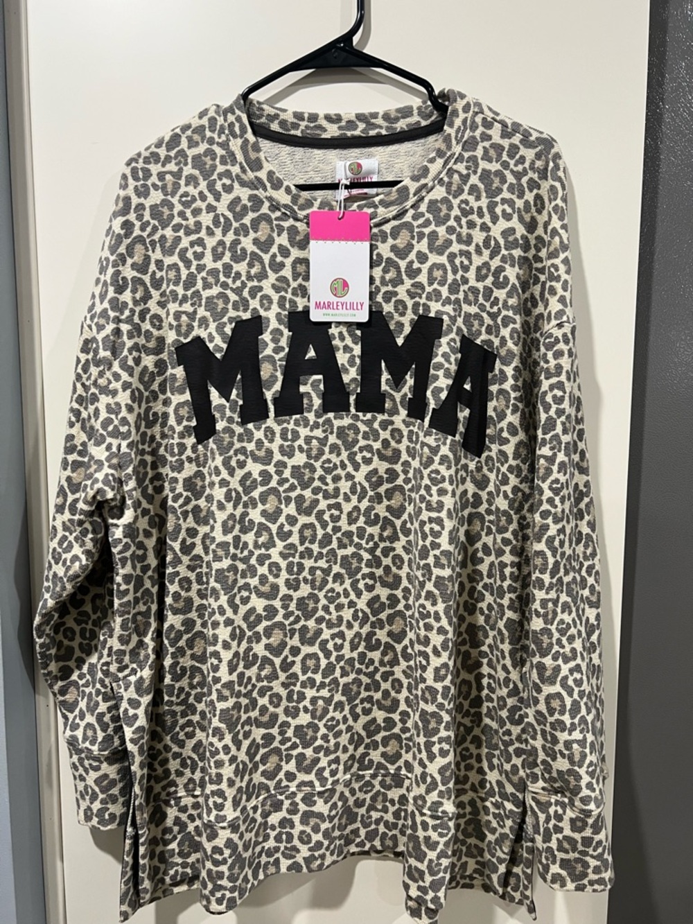 MARLEYLILLY Leopard "MAMA" Pullover - L/XL